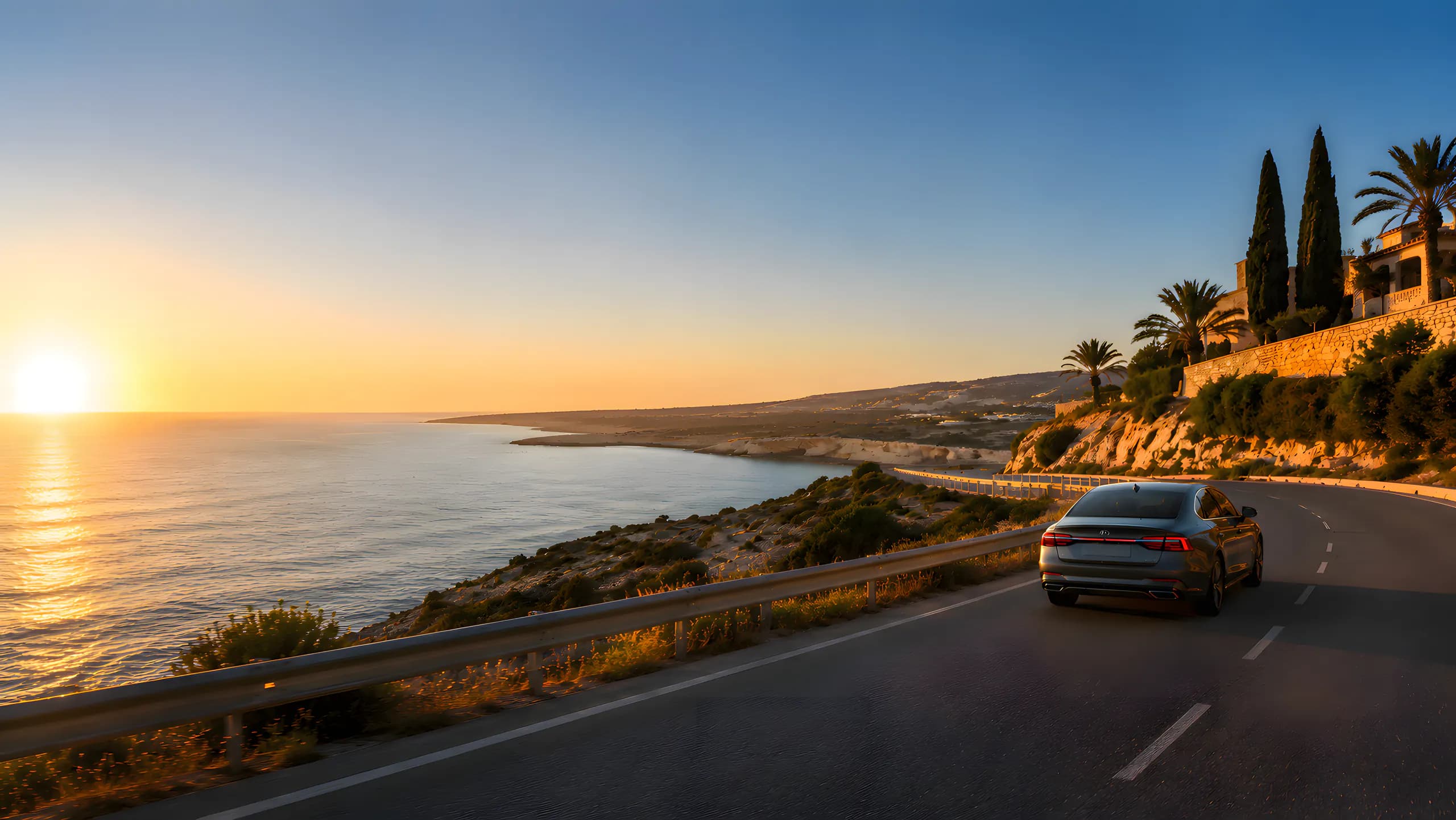 Drivenet, Cyprus coastal sunset drive